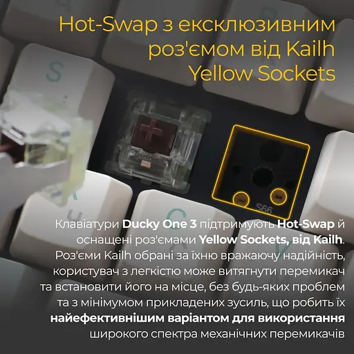 Клавіатура Ducky One 3 Cherry MX Speed Silver Matcha Cream DKON2108-PUAPXМAEGGC1 UA (126110) - фото 11