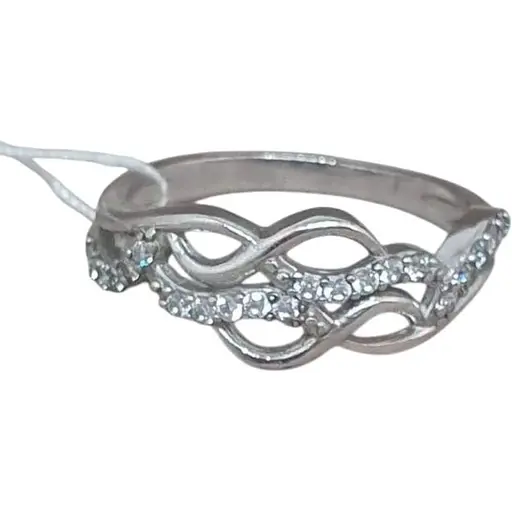 Срібне кільце Агні ВЕНЕЦЬ з фіанітами. 1017/1Р-CZ 17