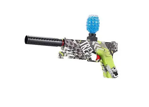 Пістолет G 910-1 стріляє м'якими патронами, орбізами, акумуляторами. 3.7 V, 5 м'яких патронів, глушник, окуляри, в коробці (6985244410997) - фото 1