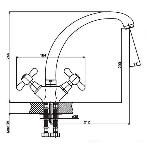 Змішувач для кухні Haiba DominoX 273 HB0083 - фото 2