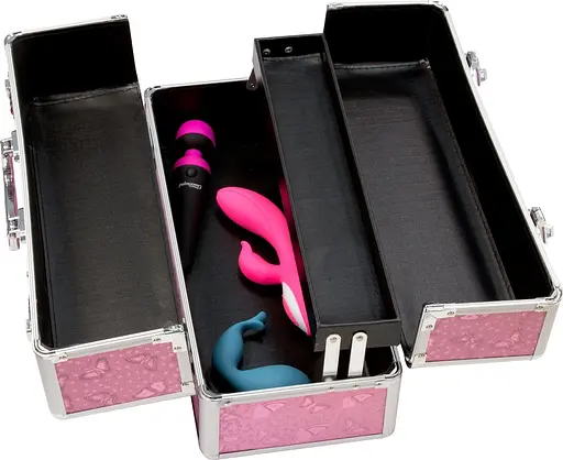 Кейс для хранения секс-игрушек BMS Factory Large Lokable Vibrator Case Pink - фото 6