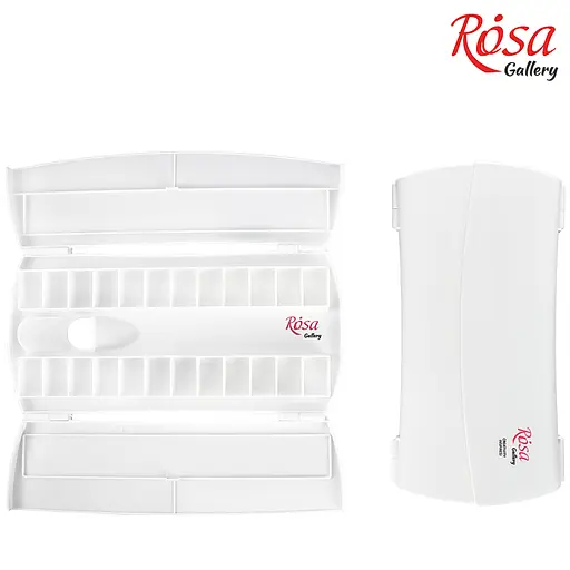 Пенал для акварельних фарб Rosa Gallery пластиковий 24 кювети   - фото 3