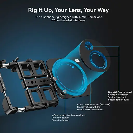 Ріг (клітка) для смартфона Apexel VideoRig 2 Pro APL-VG05CH [134380] - фото 10