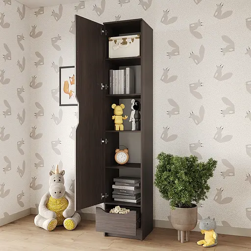 Пенал закрытый 1Д1Ш Лилу 40x40x210 см Дуб ристрето (MBS-1389) - фото 3