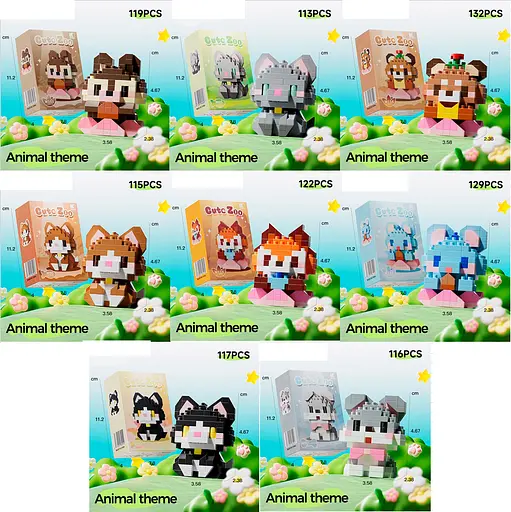 Конструктор Тварина, M89-90-1-2-103-113-4-5, від 113 деталей, (В асортименті) - фото 5