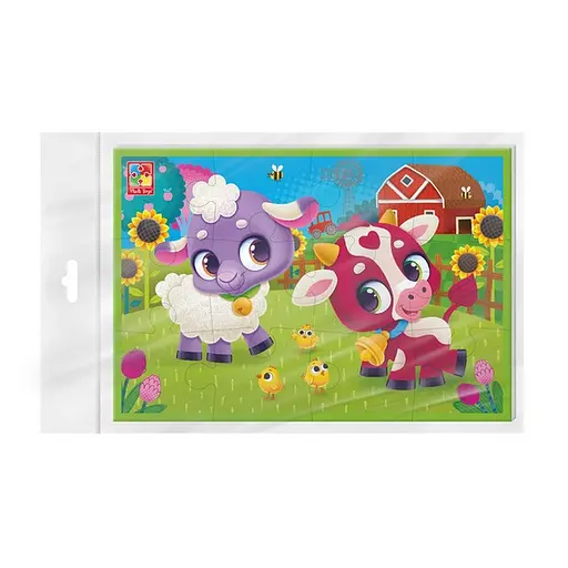Детские развивающие мягкие пазлы Коровка и овечка VT1104-23 А5