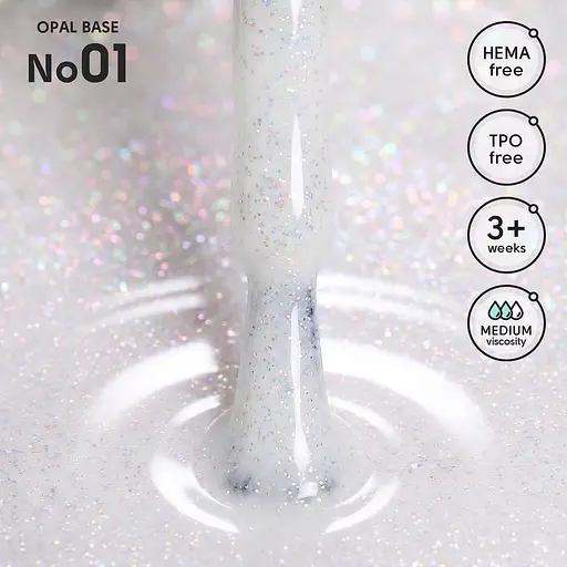 Камуфлююча база Shelly з шимером 01 Opal Base 12 мл - фото 2