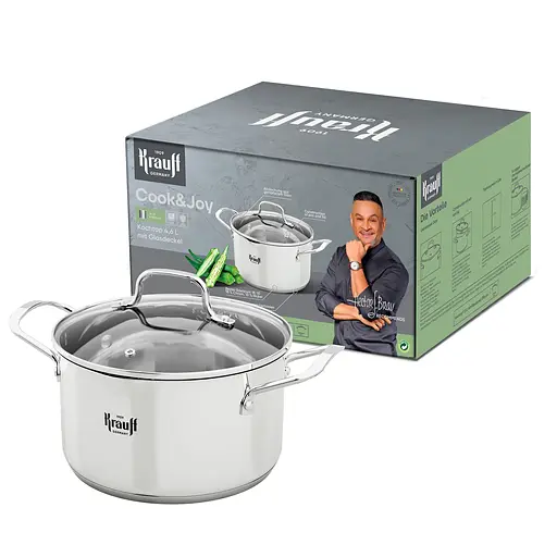 Каструля Krauff Cook & Joy зі скляною кришкою 4.6 л 22 см (26-238-119) - фото 3