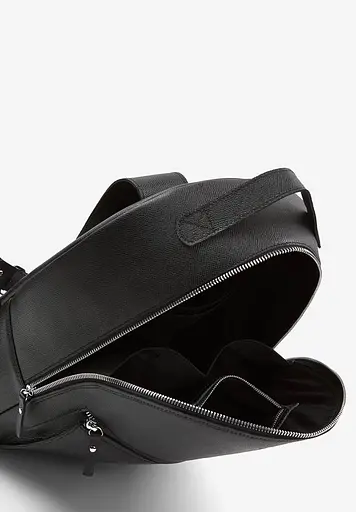 Кожаный рюкзак Groove L черный Сафьяно - фото 5