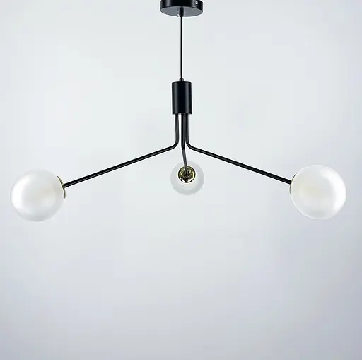 Витончений світильник з матовими плафонами | Арт. AOC 11/3 BK | Line F - фото 4