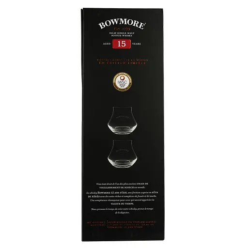 Віскі Bowmore Darkest 15 Years Old 43% 0.7 л з двома келихами в подарунковій упаковці - фото 10