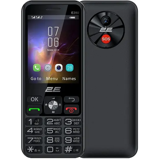 Телефон кнопочный 2E E280 (2025) DS 2.8" 1500 мАч черный - фото 1