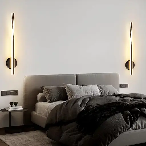 Видовжене світлодіодне чорне бра 80 см 4000K Арт. WB 32/800 BK Line F - фото 1