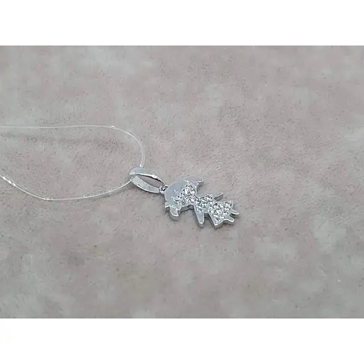 Срібна підвіска Qvaliz Дівчинка з фіанітами. 903-00818 - фото 2