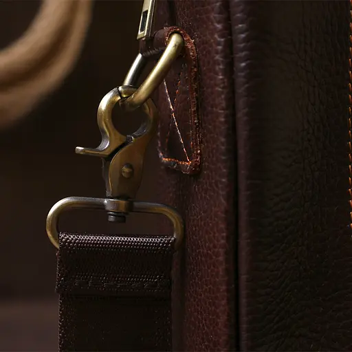 Кожаная мужская сумка-портфель Vintage 38х26х8 см sum0020155 - фото 9