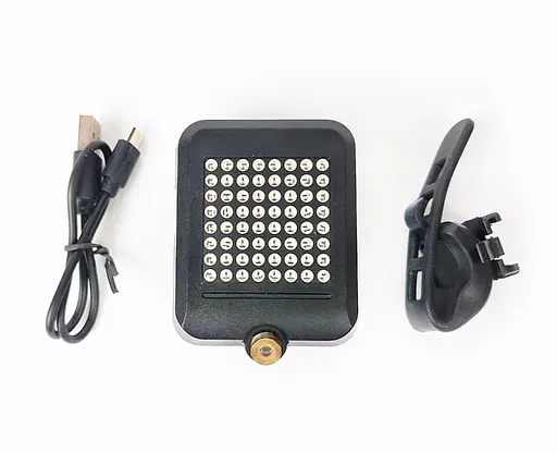 Велосипедна фара задня West Biking гіроскопічна з сигналами повороту + лазер 64 Led 80 Lm 1200 mAh 7.1х5.8х3 см (G0001123) - фото 3