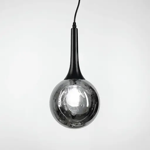 Світильник в чорному корпусі з відкритим графітовим плафоном | Арт. 11810/1 BK+GR | Line F - фото 1