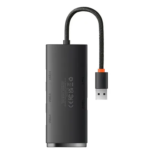 Хаб конвертер разветвитель Baseus Lite Series 4-in-1 Usb-A to 4xUsb 3.0 25 cm WKQX030001 - фото 2