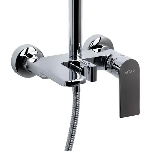 Душова система універсальна Qtap Aries на три споживача (з виливом) QTARI111CRM45560 Chrome, Хром - фото 3