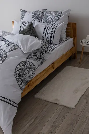 Комплект постельного белья ТЕП Soft dreams Black Dream полуторный черный с белым (2-03857_25352) - фото 4