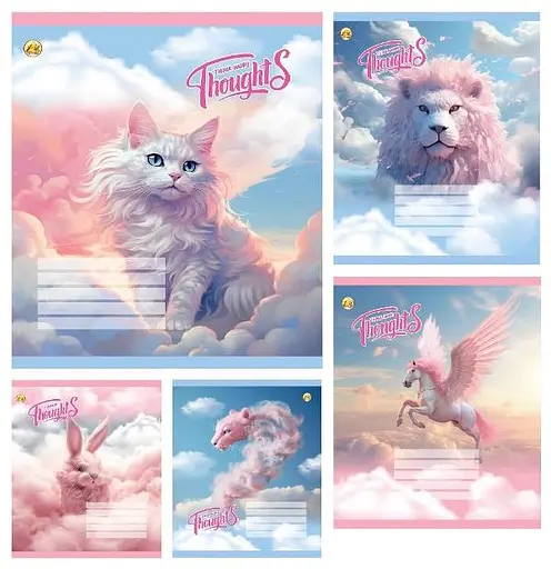 Зошити учнівські 24 аркуша лінія Тверда ТЕ42309 Щасливі друзі, 20 шт. в упаковці