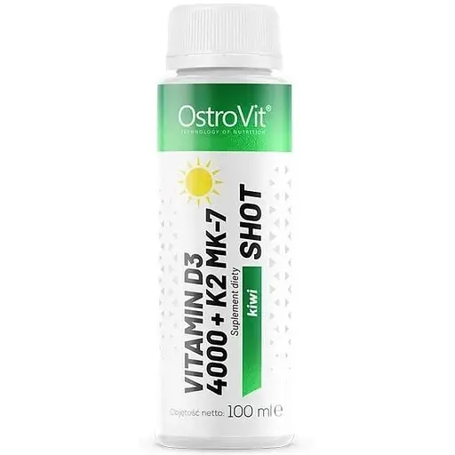 Вітаміни та мінерали OstroVit Vitamin D3 4000 + K2 MK-7 Shot, 100 мл - Ківі