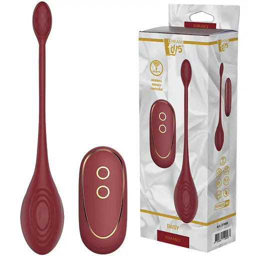 Віброяйце Dreamtoys Romance Daisy 23 см бордовий - фото 5