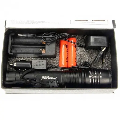 Ліхтар X-Balong BL-P08-P50 + zoom + ЗУ220/12В +2x18650 + 5 режимів - фото 8