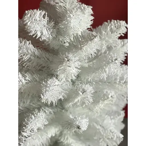 Ялинка штучна Hvoya Elegant настільна 65 см на пеньочку біла зі снігом - фото 7