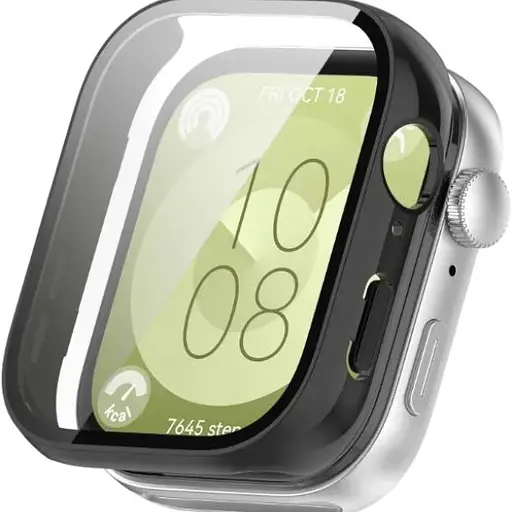 Чехол-накладка DK для Huawei Watch Fit 3 Пластик Gloss Стекло Full Cover (black)
