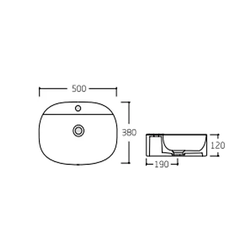 Умивальник Qtap Scorpio 500x385x120 Black matt QT146533MB, Чорний матовий - фото 2