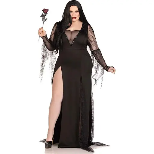Еротичний костюм Мортіші Аддамс Leg Avenue Sexy Spooky Morticia 3X-4X - фото 4