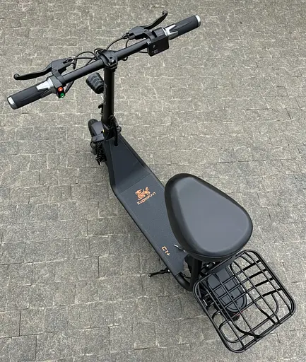 Электросамокат KUGOO Kirin C1+ Plus 18Ah 1000W черный, с усиленной корзинкой - фото 11