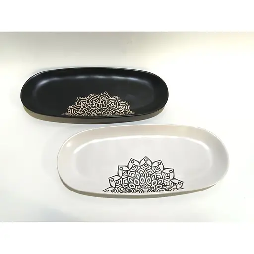 Блюдо Limited Edition Kora овальное 33.5 см черное (JH8354-1) - фото 2