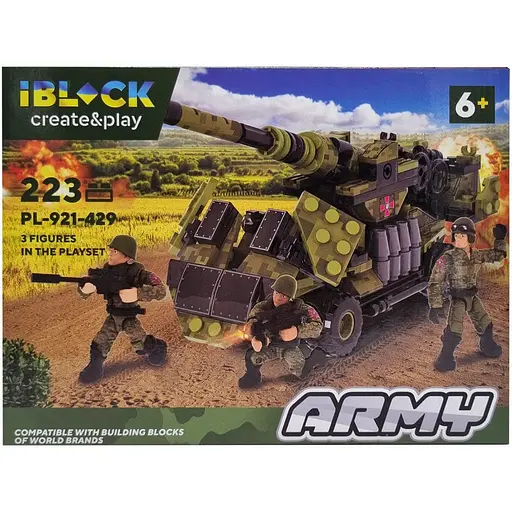 Детский конструктор Армия iBlock PL-921-429 3 фигурки в комплекте Вид 4 - фото 1