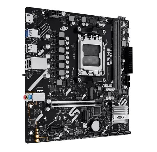 Материнська плата AM5 Asus PRIME B850M-F, B850, 2xDDR5, Int.Video (CPU), 4xSATA3, 2xM.2, 1xPCI-E 5.0 x16, 1xPCI-E 4.0 x1, Realtek 7.1, Realtek 1Gb, 4xUSB 3.2 / 6xUSB 2.0, HDMI, MicroATX - фото 3