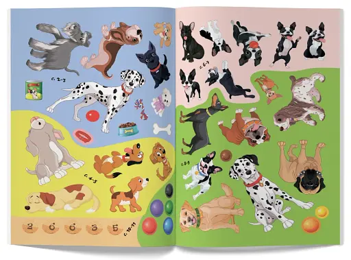 Перші розвивальні наліпки. Собачки. 45 наліпок - фото 5