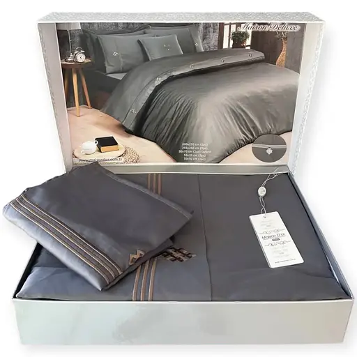 Постільна білизна Grey Bej Сатин Преміум Maison D'or pbe0051920 - фото 2