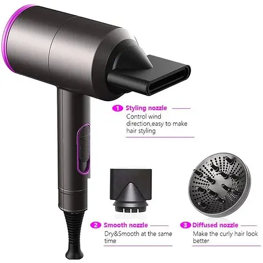 Фен для волос Hair Dryer 1800 W с защитой от перегрева и ионизацией воздуха - фото 2