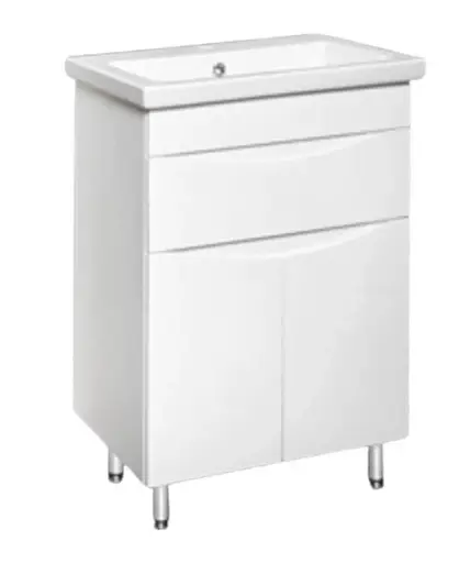 Тумба ПиК Ямайка Т6+ раковина Cersanit Como 60 см Белый 30412 - фото 1