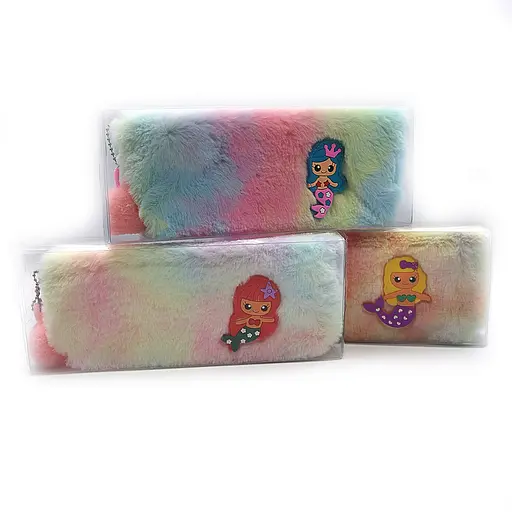 Пенал пухнастий Русалка, 21x9x3 см (В асортименті) - фото 2