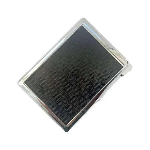 Портсигар на 20 сигарет с зажигалкой №3308 Black Silver (10839) - фото 4