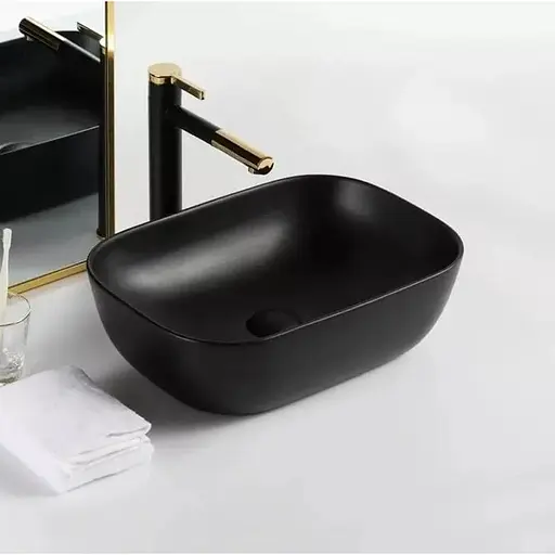 Умивальник Dusel Lindi 490151В, Чорний матовий - фото 1