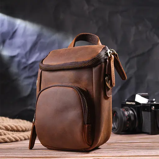 Чоловіча шкіряна сумка Vintage 13,5х19х8 см sum0022406 - фото 6