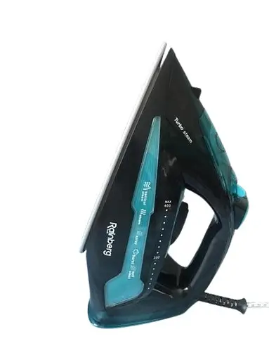 Гладильный паровой утюг Rainberg RB-6310 с керамическим покрытием подошвы 3200Вт Голубой с черным - фото 3