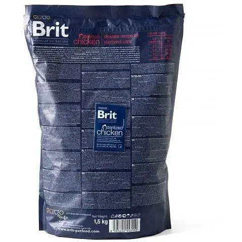Сухой корм Brit Premium Cat by Nature Sterilised для стерилизованных кошек с курицей 1500 г - фото 3