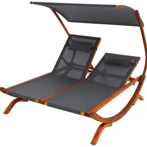 Садовый шезлонг Di Volio Pionza двухместный серый