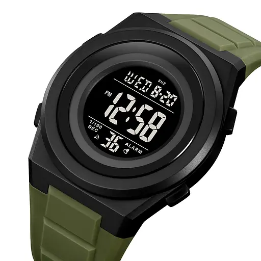 Чоловічий наручний годинник 2080AG Army Green Skmei acs0030324 - фото 2