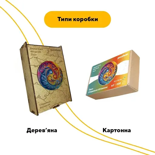 Деревянный пазл Мандала Спиральное Воплощение, А2, Деревянная коробка 300+ элементов - фото 4