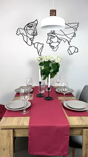 Комплект Доріжка водовідштовхувальна Бордовий однотон 220х40 см 4 шт. - фото 3